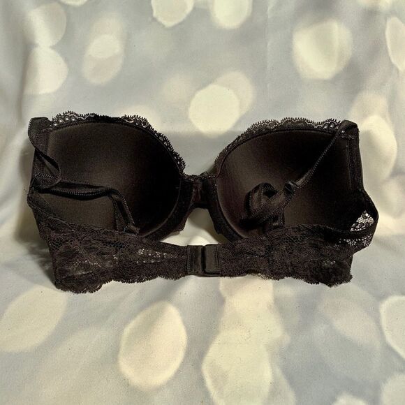 BLACK VICTORIAS SECRET ANGELS LINED DEMI 32D - Picture 5 of 5